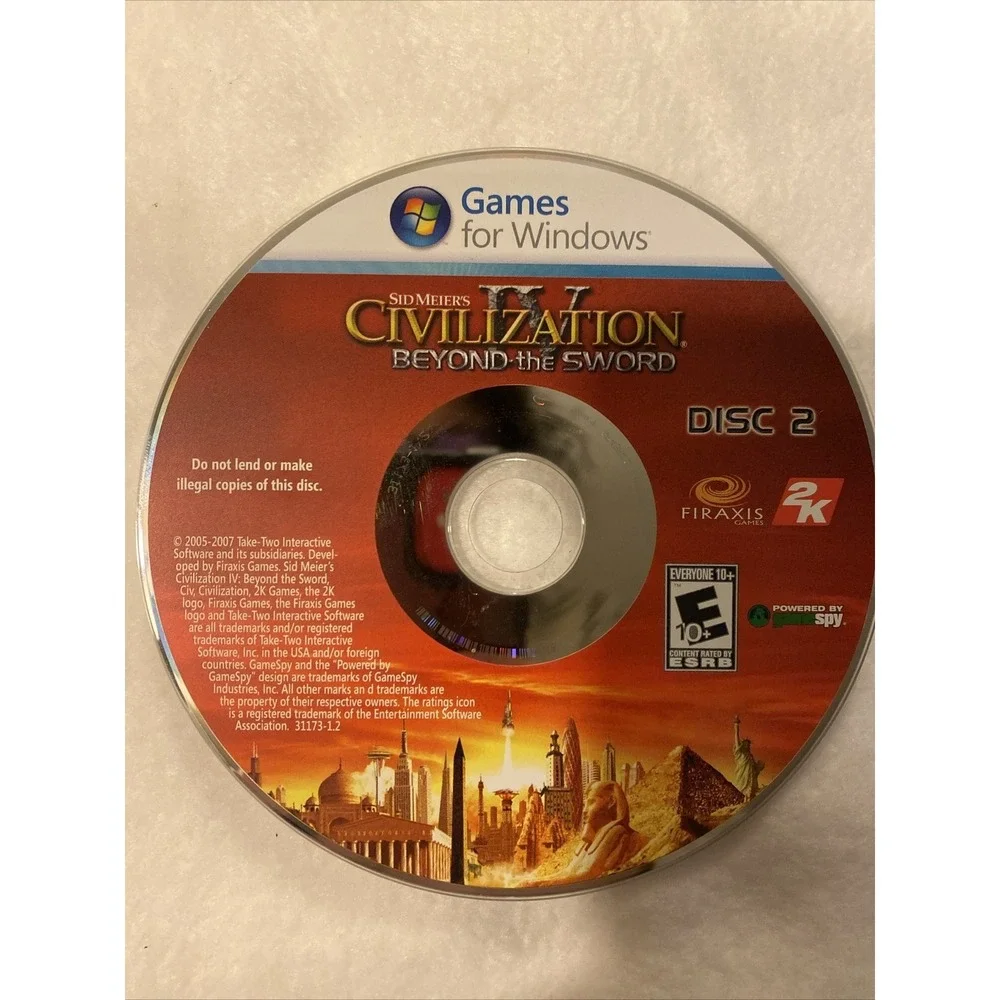 Sid Meiers Civilization IV PC Game Book Charts Discs Warlords Beyond Sword LOT